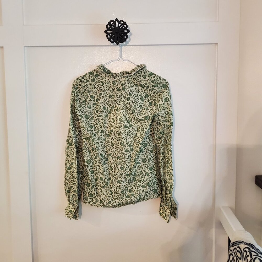 Sézane Chlo Blouse in Green Blossom - Picture 3 of 6
